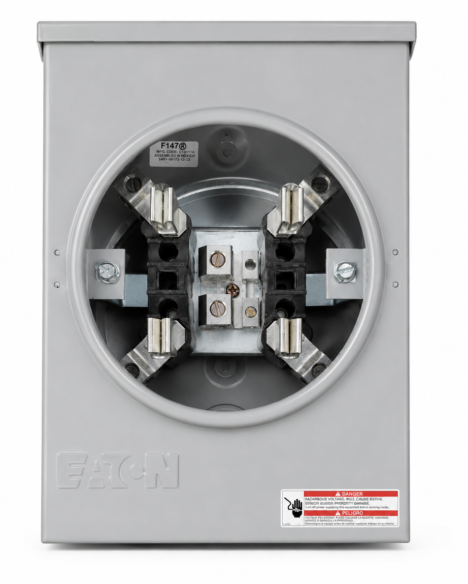 Eaton B-Line 011 125A Meter Socket 4 Jaw Ring Type Outdoor 3R 600V New