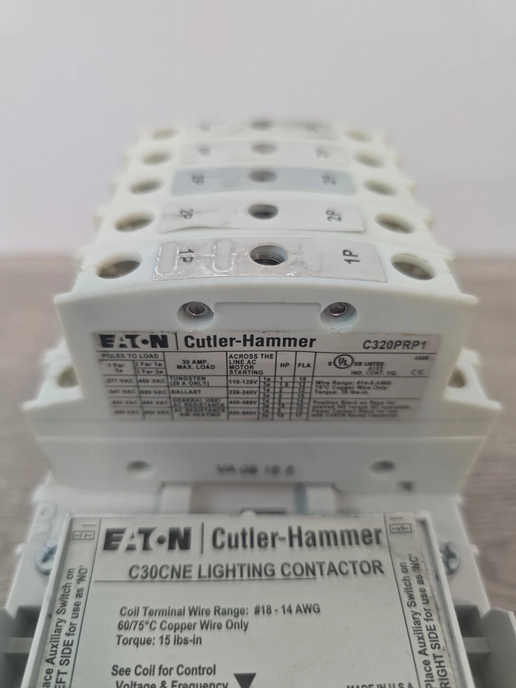 Eaton C30CN3 9 Pole Lighting Contactor 30A 460-480V Coil