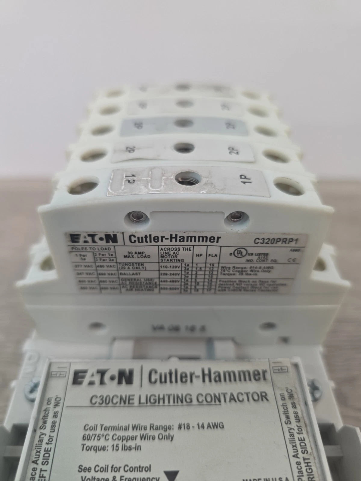 Eaton C30CN3 9 Pole Lighting Contactor 30A 460-480V Coil