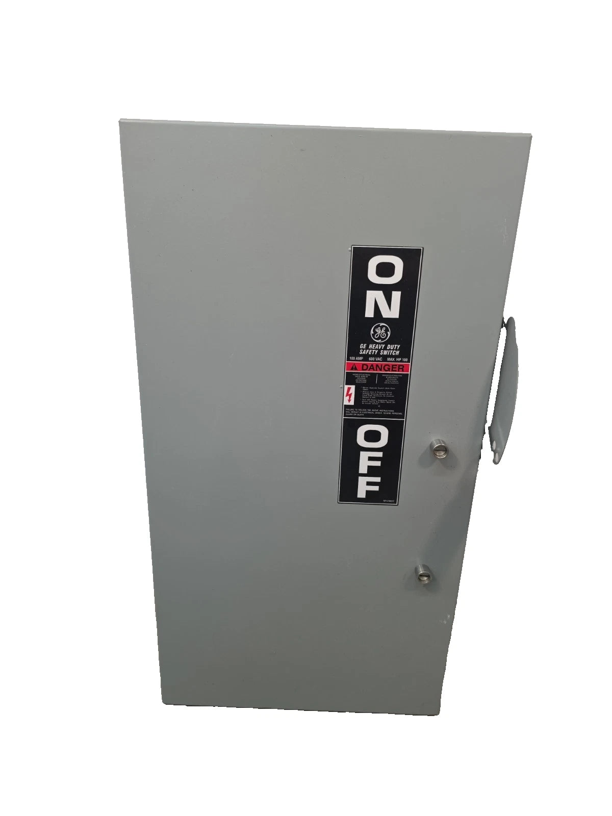 GE THN3363J Heavy Duty Safety Switch 100A 600VAC 3-Pole Non-Fused