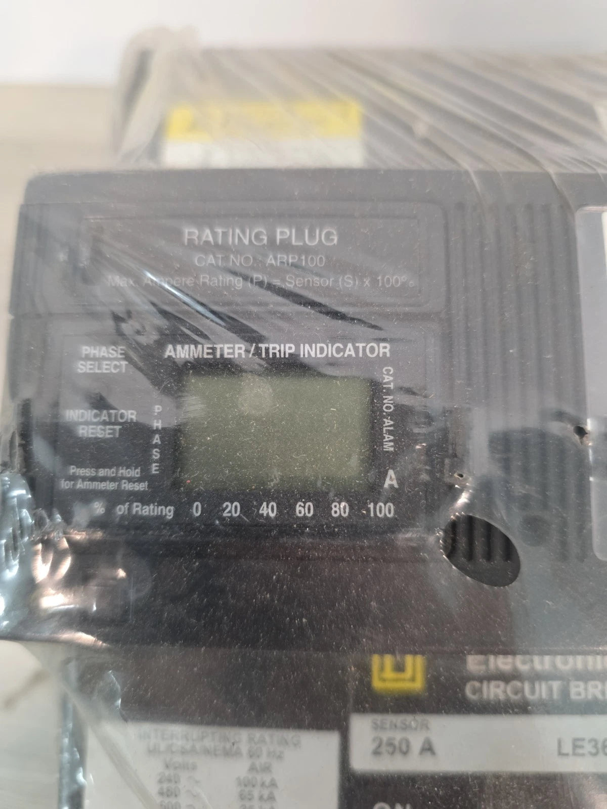 Square D LE36225LI 250A 600V 3-Pole I-Line Electronic Trip Breaker ARP100