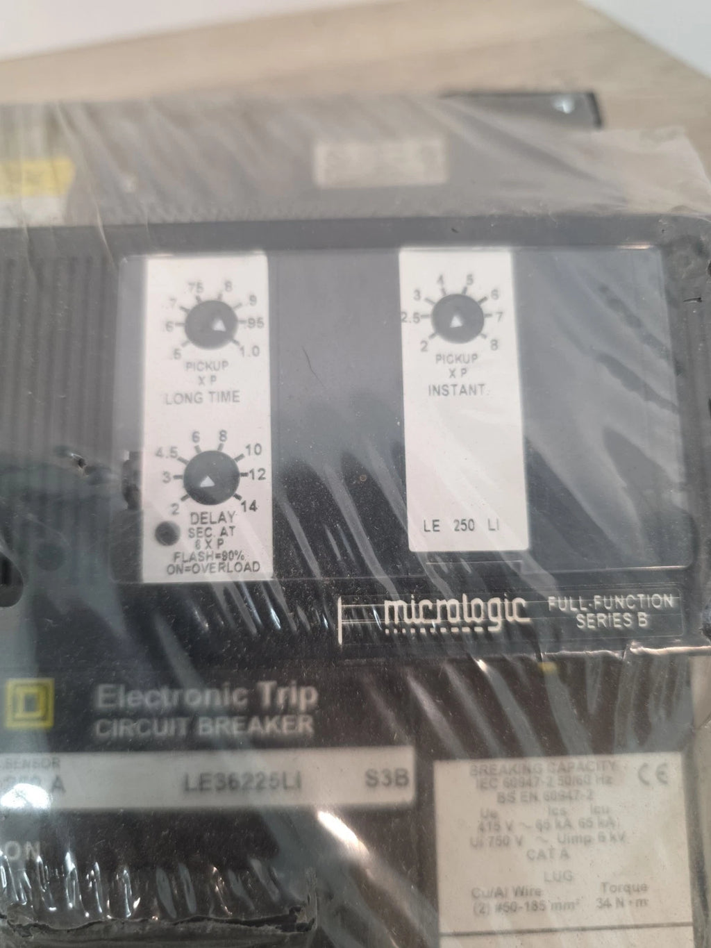 Square D LE36225LI 250A 600V 3-Pole I-Line Electronic Trip Breaker ARP100