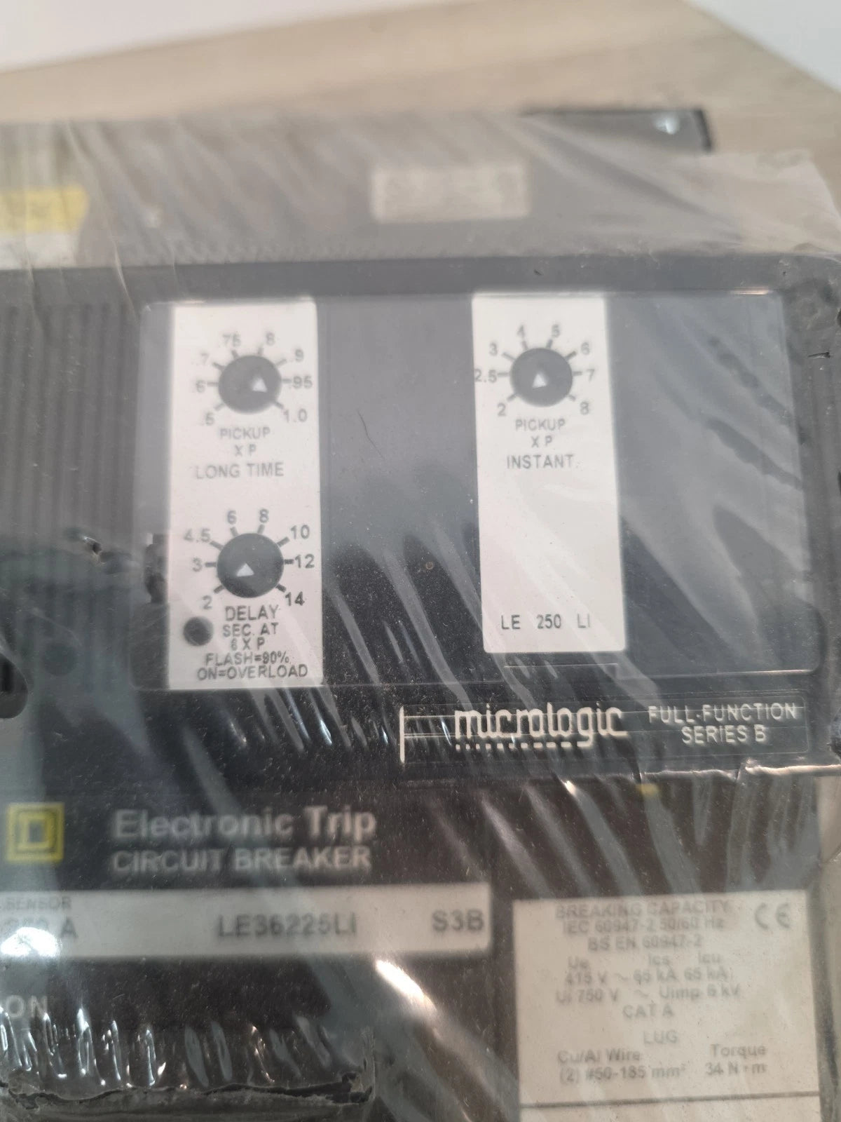 Square D LE36225LI 250A 600V 3-Pole I-Line Electronic Trip Breaker ARP100