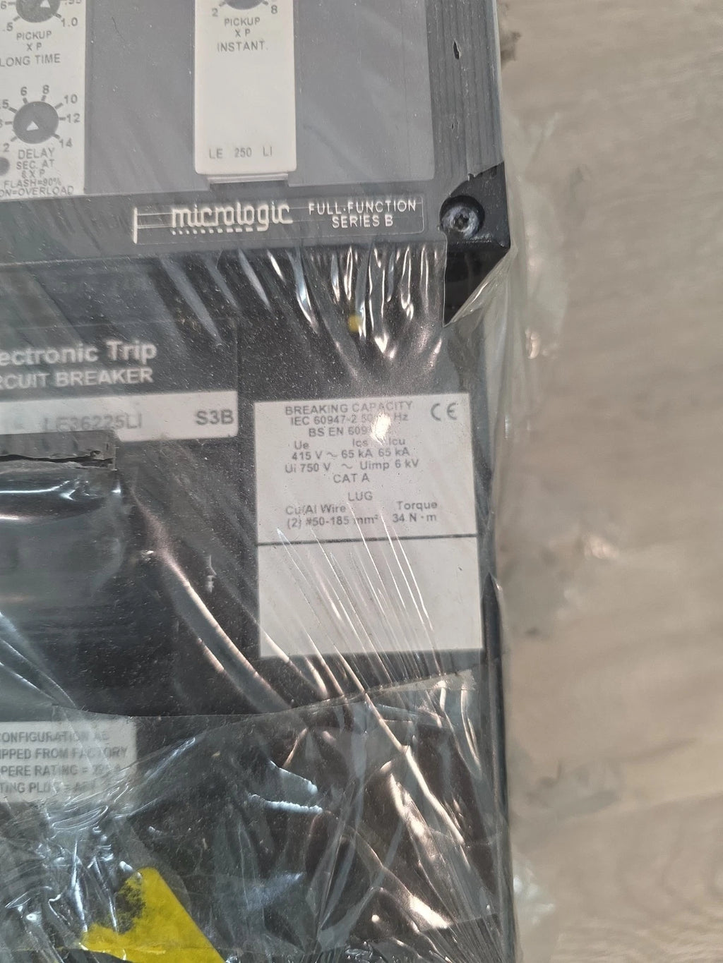Square D LE36225LI 250A 600V 3-Pole I-Line Electronic Trip Breaker ARP100