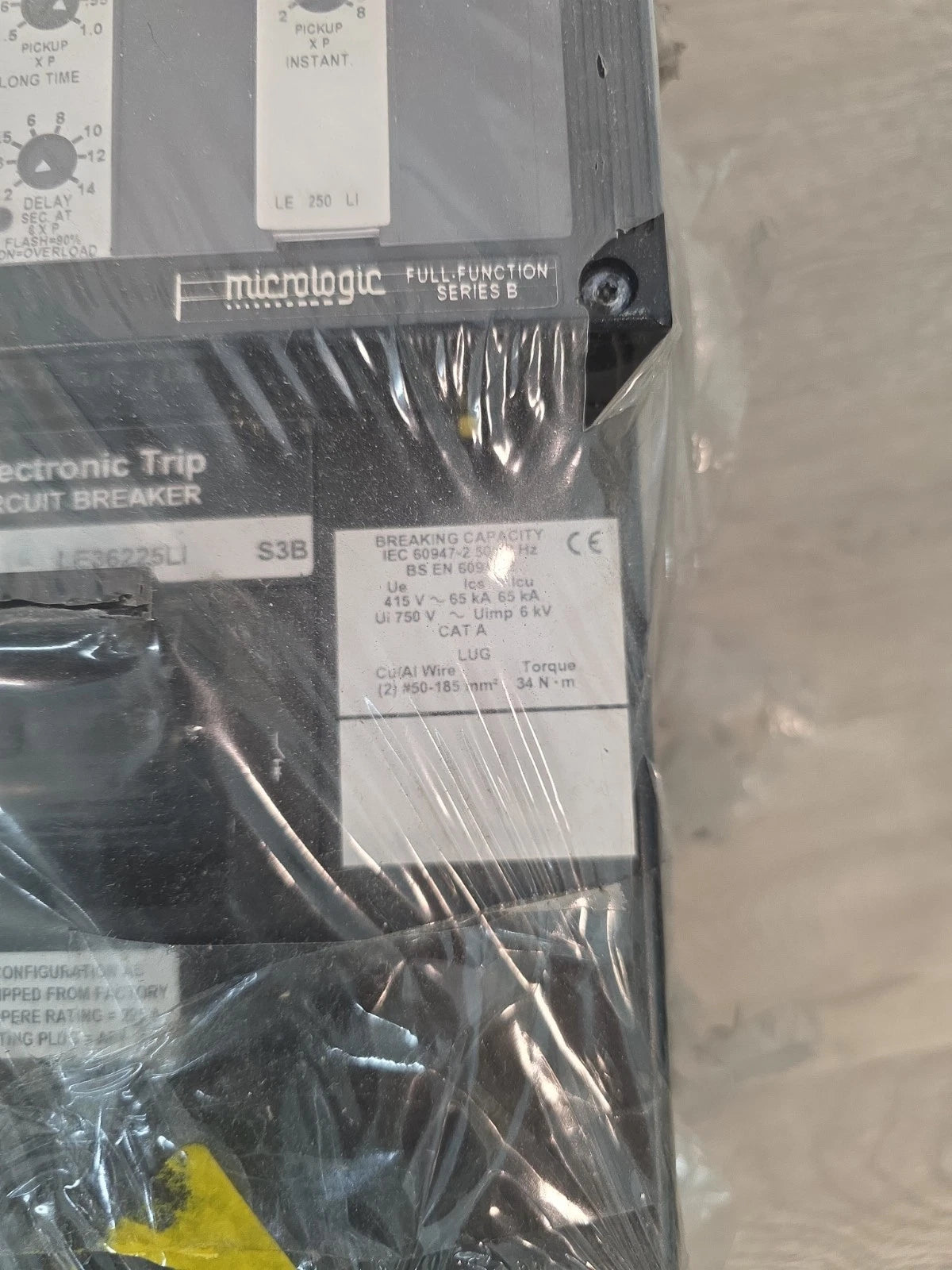 Square D LE36225LI 250A 600V 3-Pole I-Line Electronic Trip Breaker ARP100